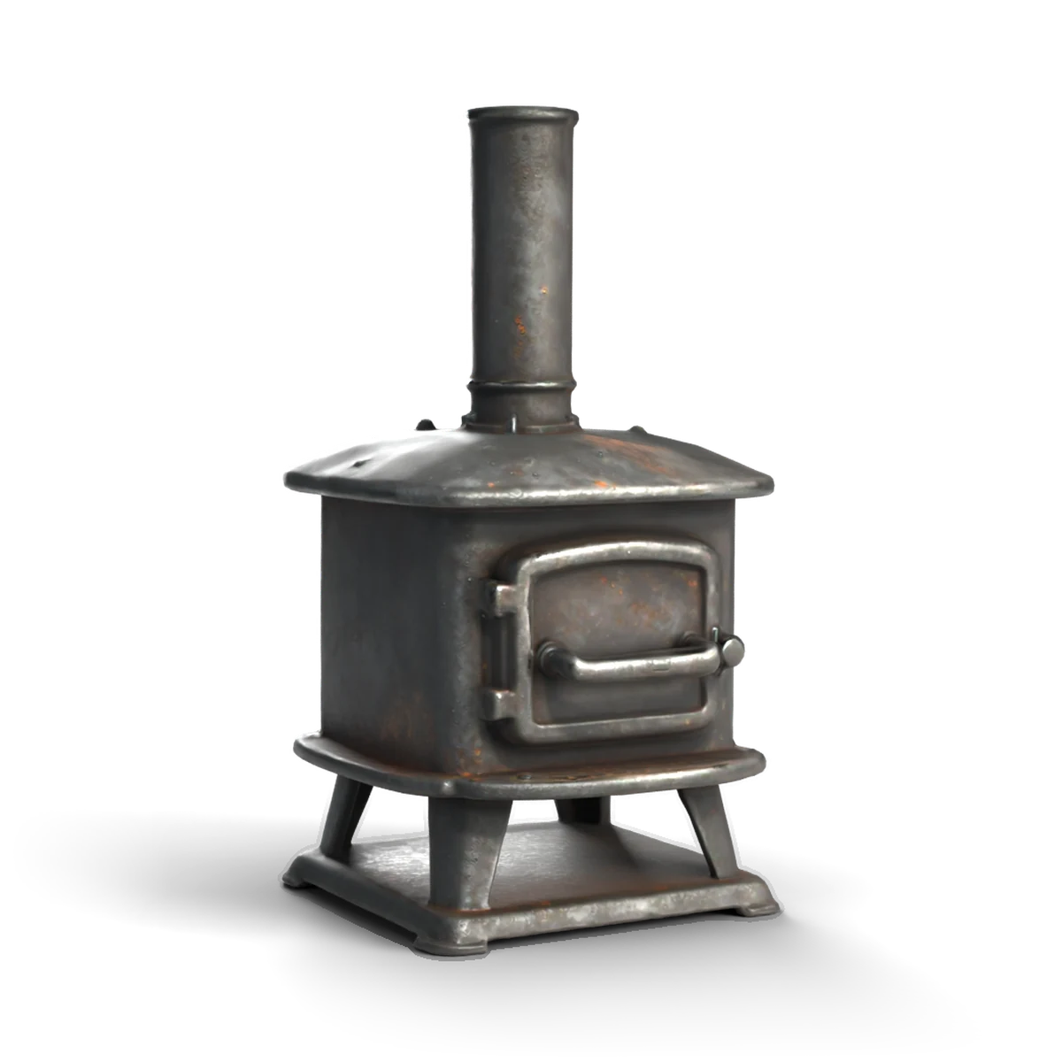 Workshop Iron Stove 3D model (front)