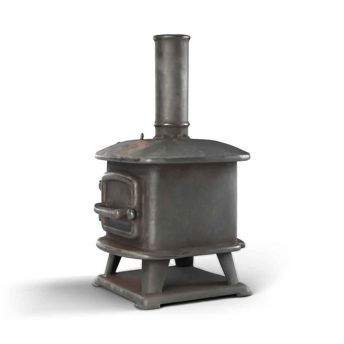 Workshop Iron Stove 3D model (side)
