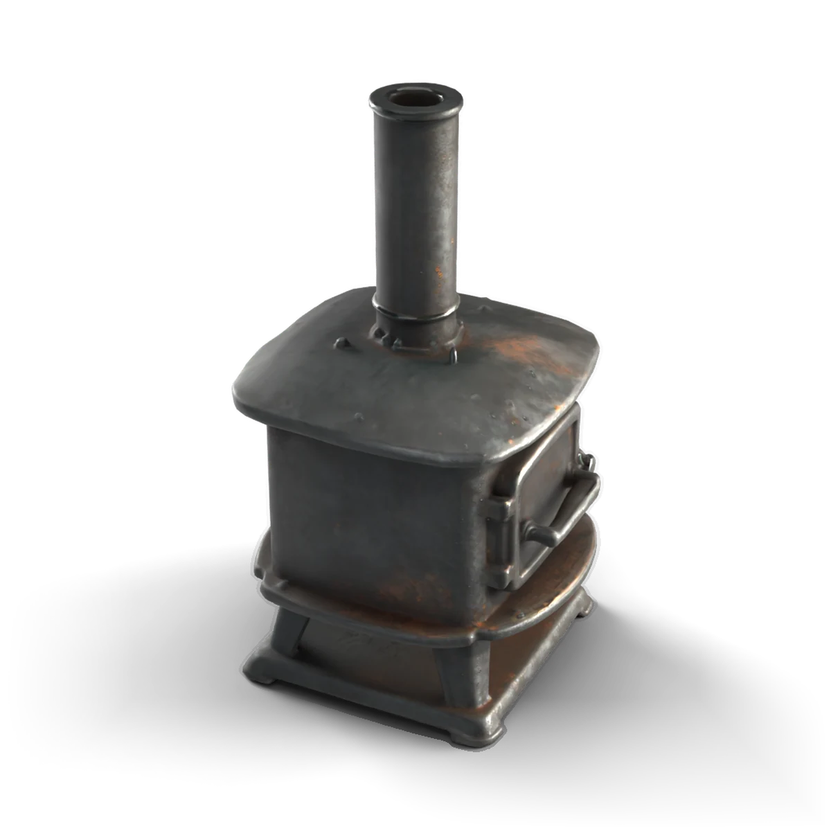 Workshop Iron Stove 3D model (from above)