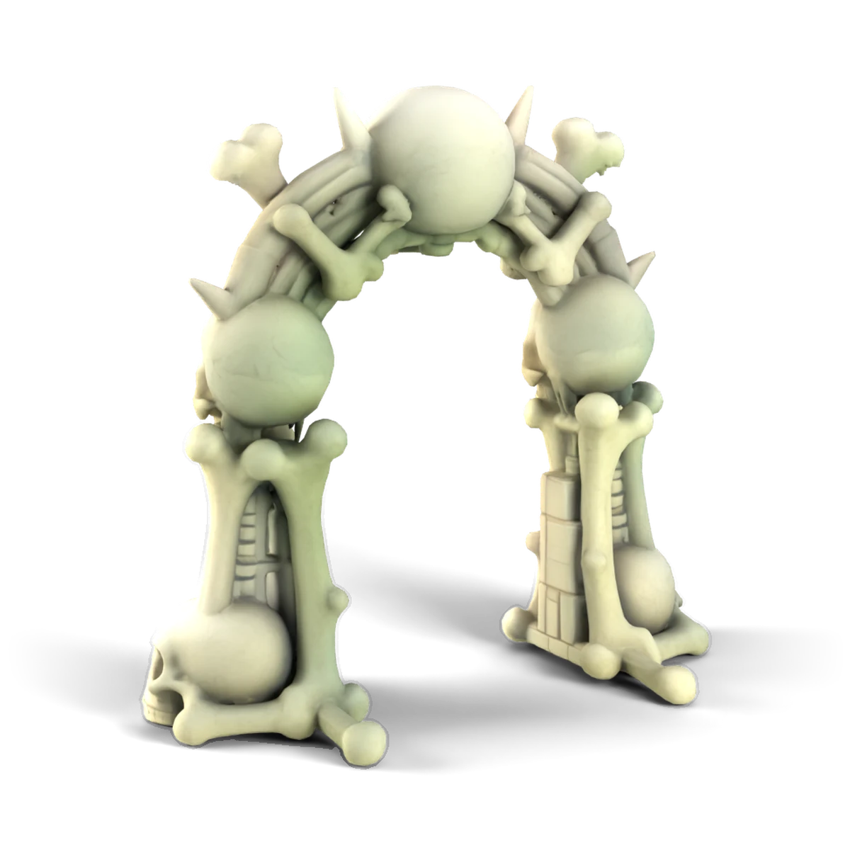 ガイコツのアーチの 3D モデル(斜め後ろ)