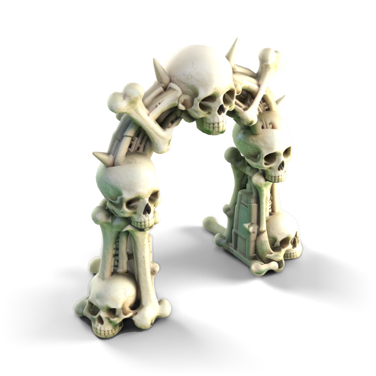 ガイコツのアーチの 3D モデル(上から)