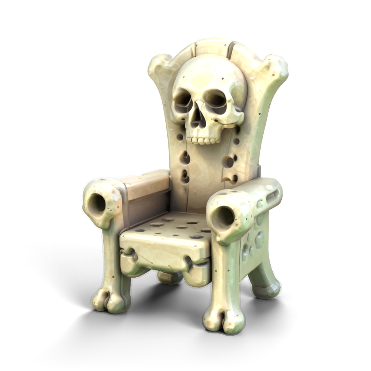 Skeleton Throne 3D model (angle)