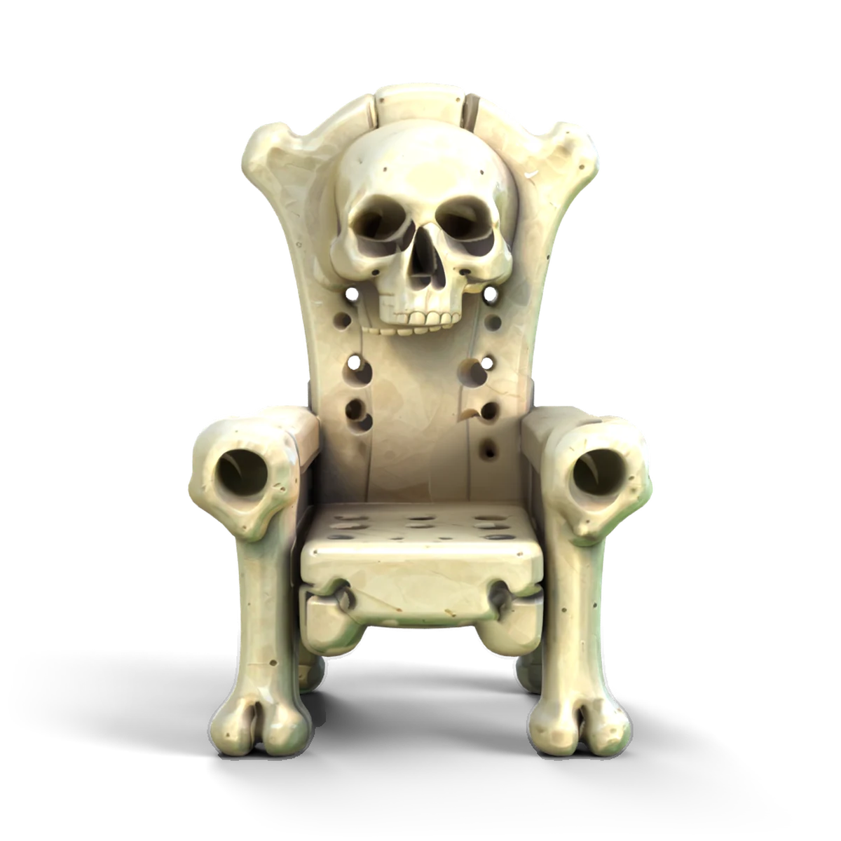 Skeleton Throne 3D model (front)