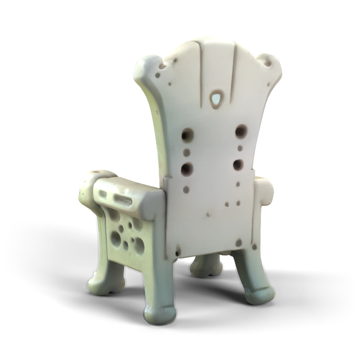 Skeleton Throne 3D model (back angle)