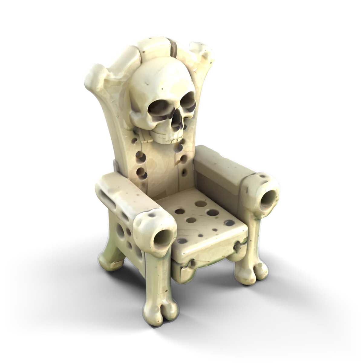 Skeleton Throne 3D model (from above)