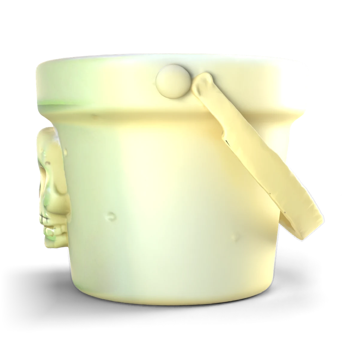 ガイコツバケツの 3D モデル(横)
