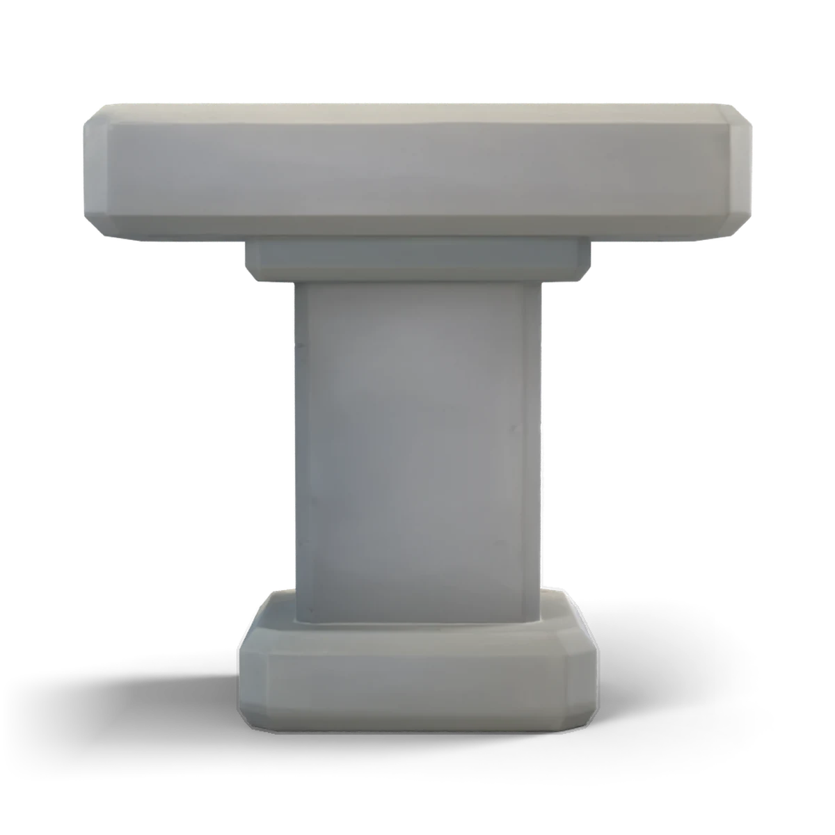 Stone Altar Block 3D model (side)