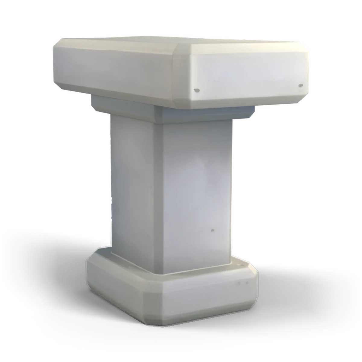Stone Altar Block 3D model (back angle)