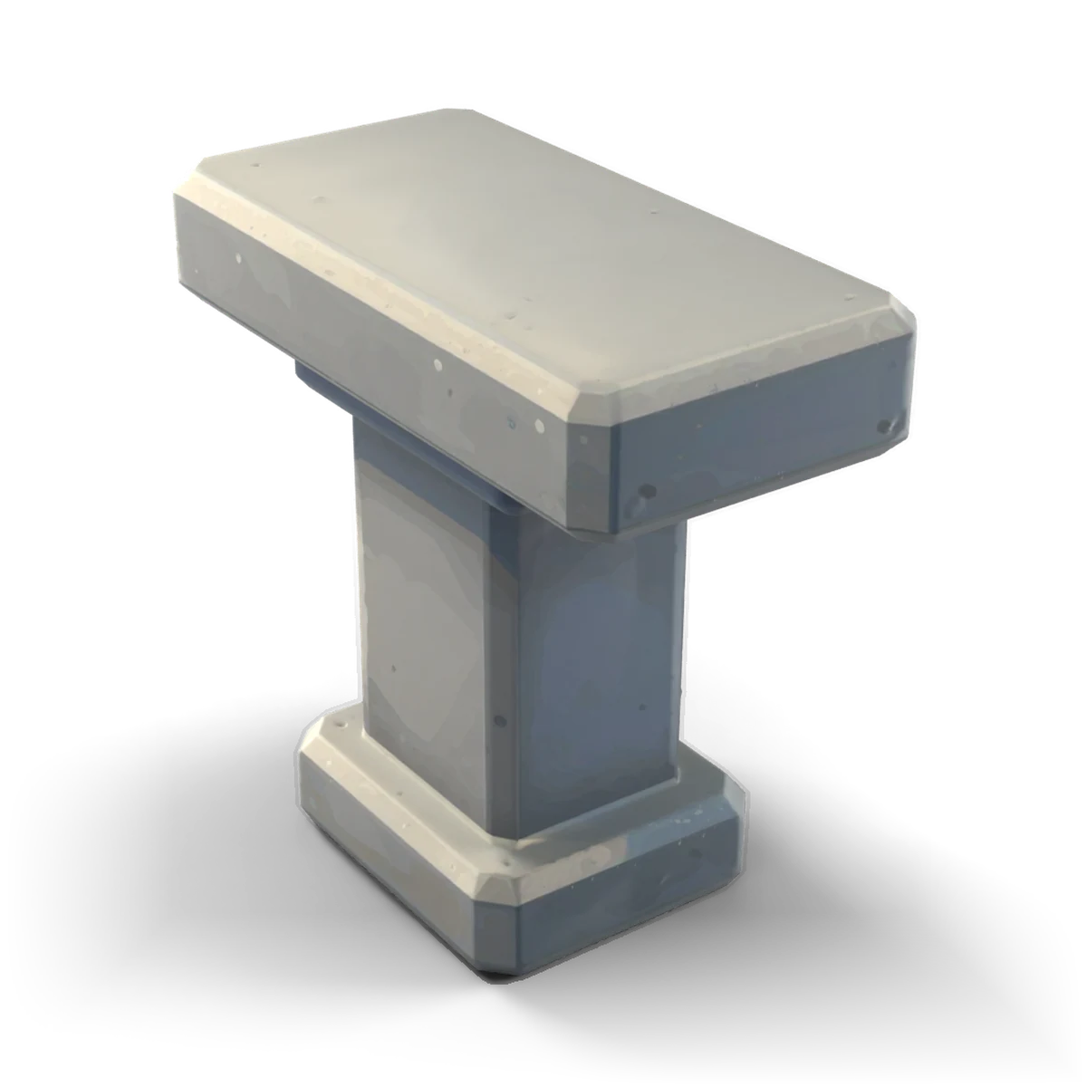 Stone Altar Block 3D model (from above)