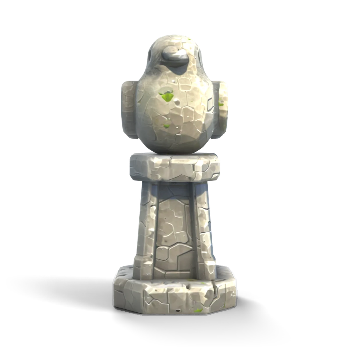Stone Bird Pedestal 3D model (front)