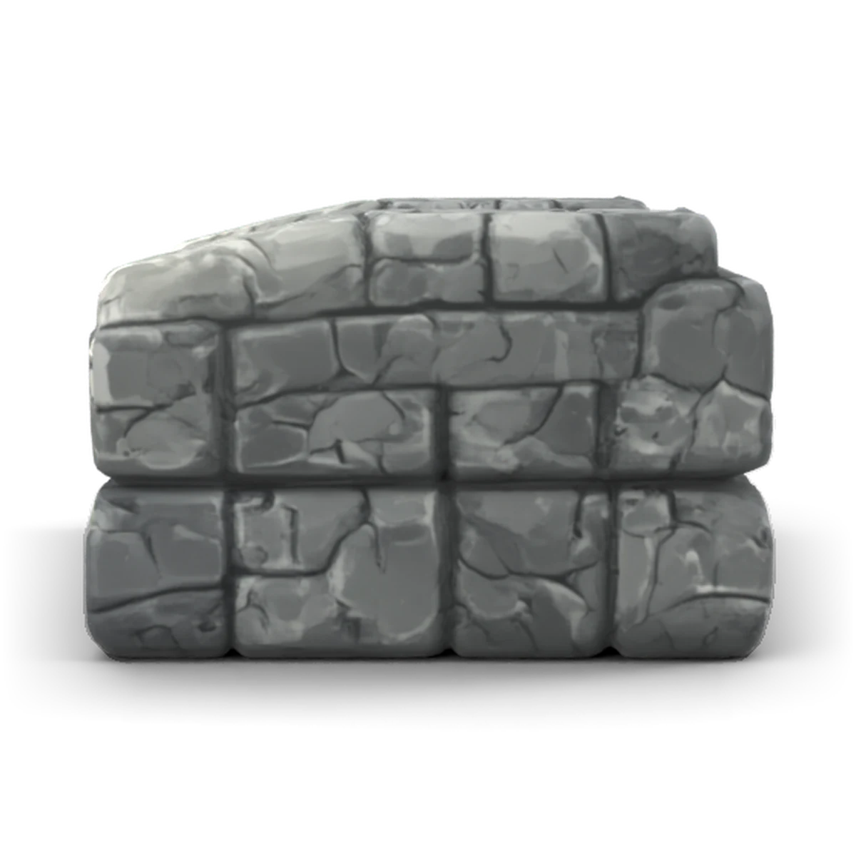 Stone Buttress 3D model (side)