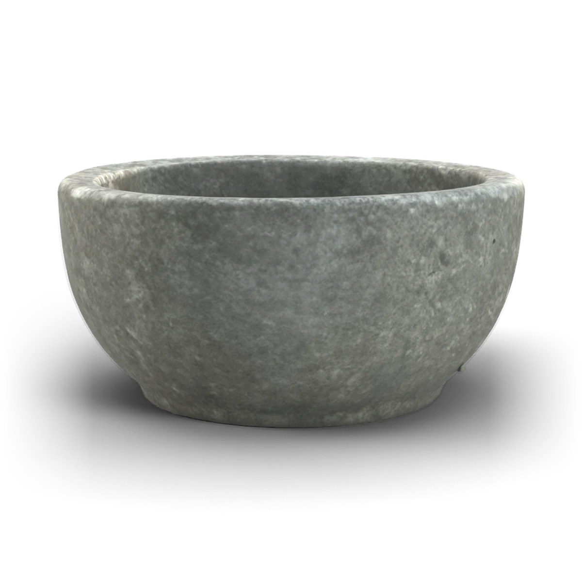 石のボウルの 3D モデル(斜め後ろ)