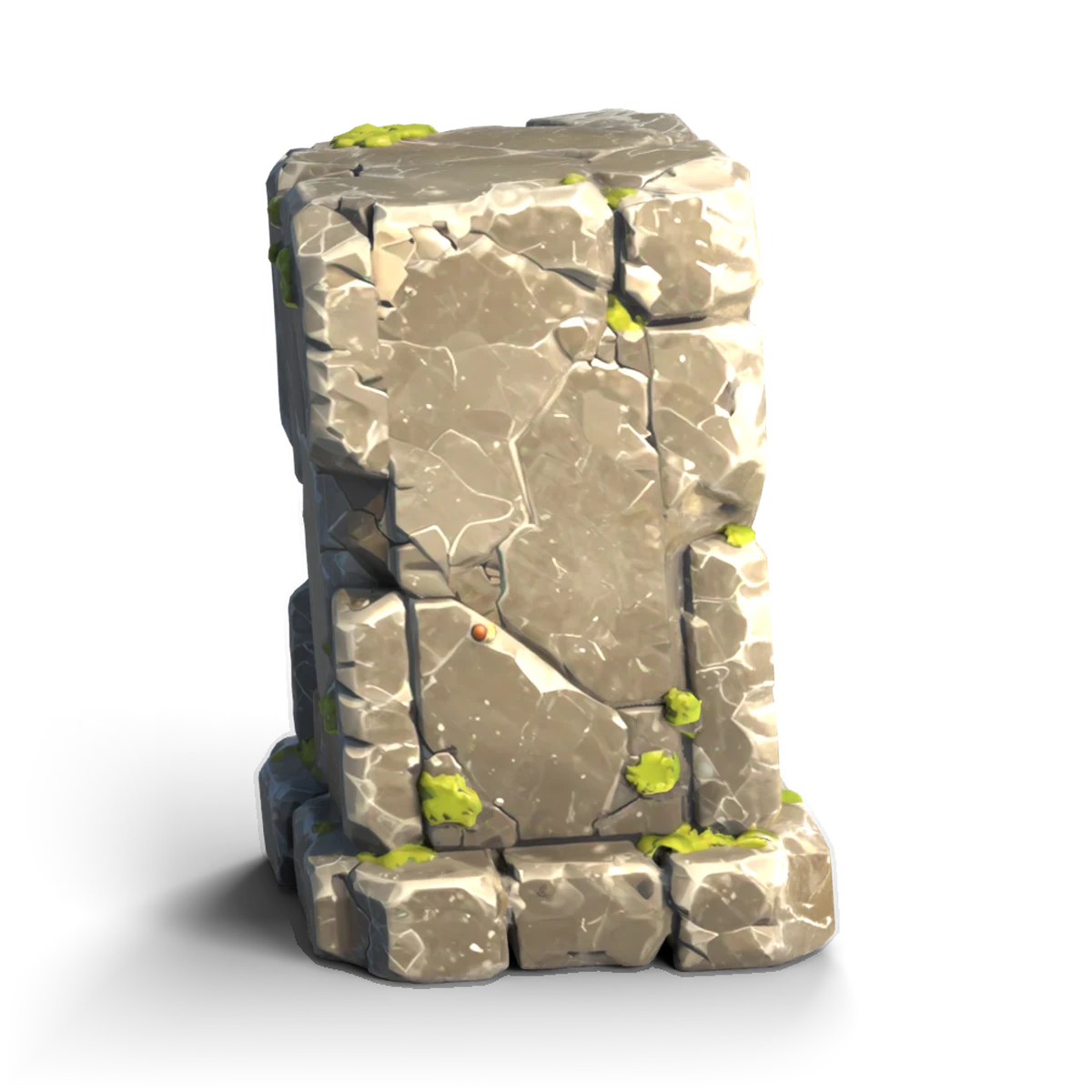 Stone Ruin Block 3D model (angle)
