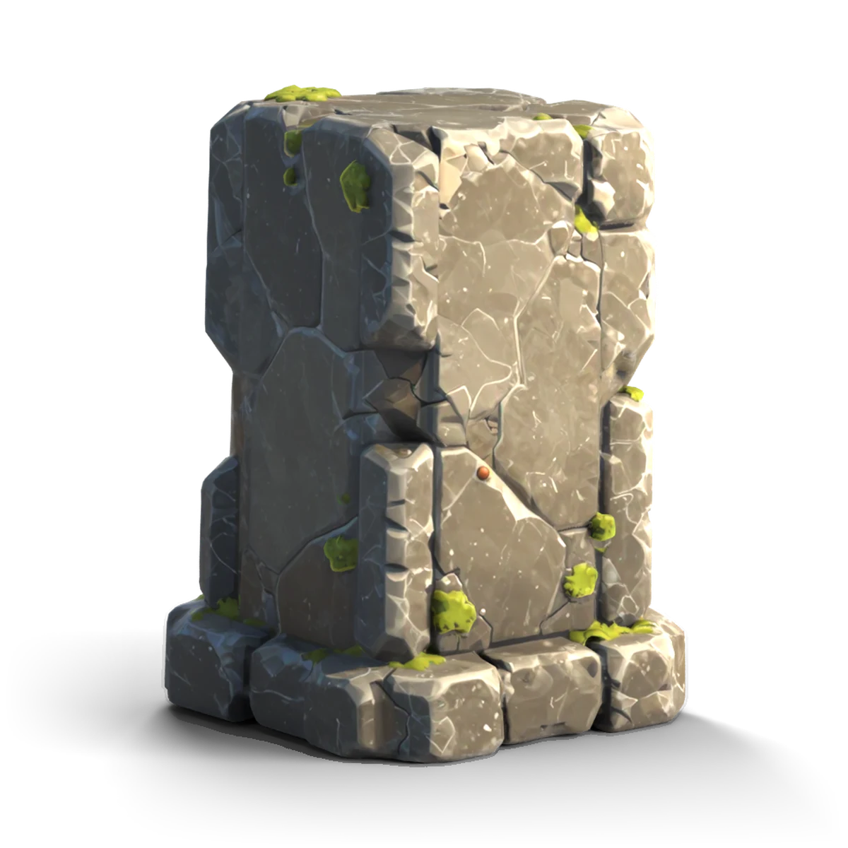 Stone Ruin Block 3D model (front)