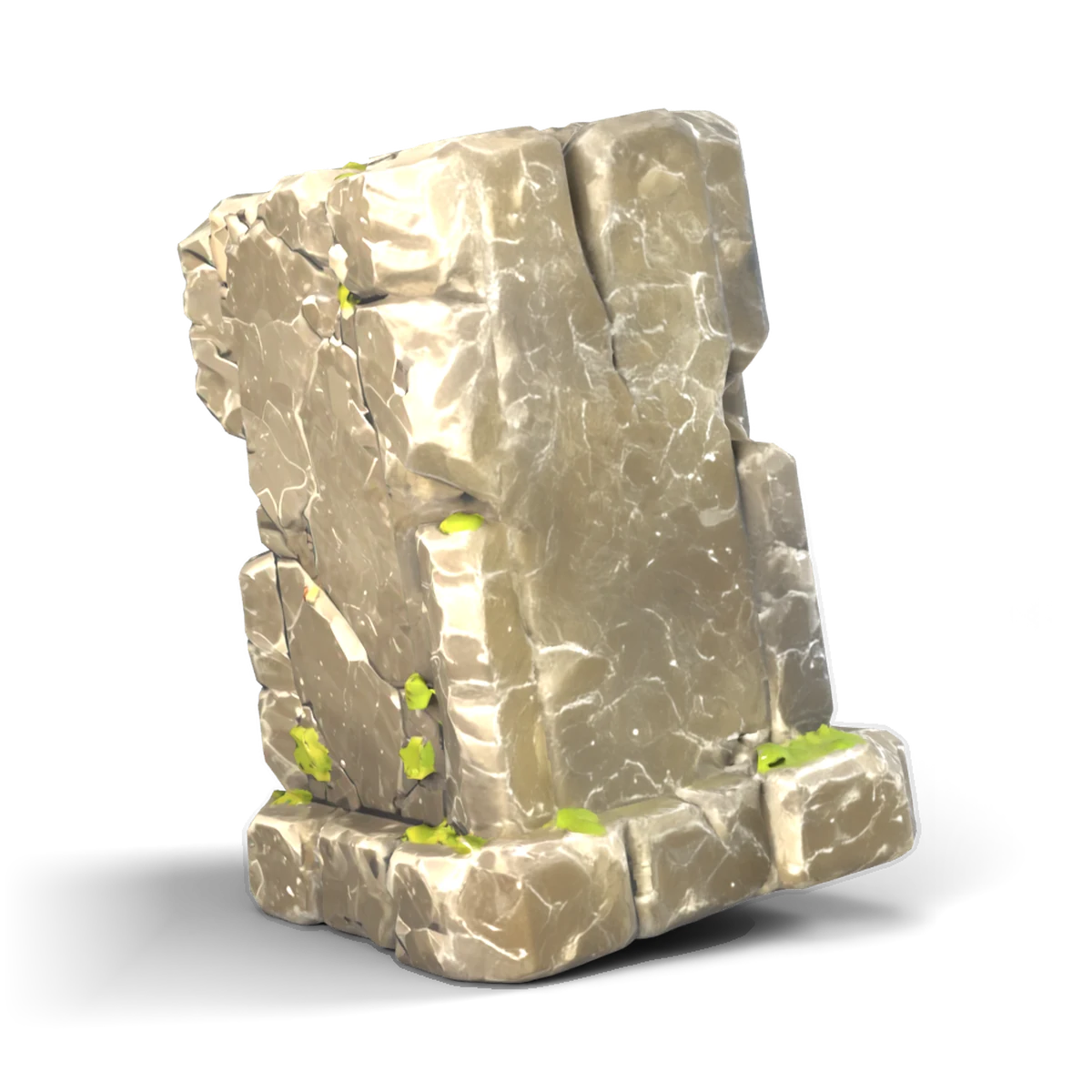 Stone Ruin Block 3D model (side)