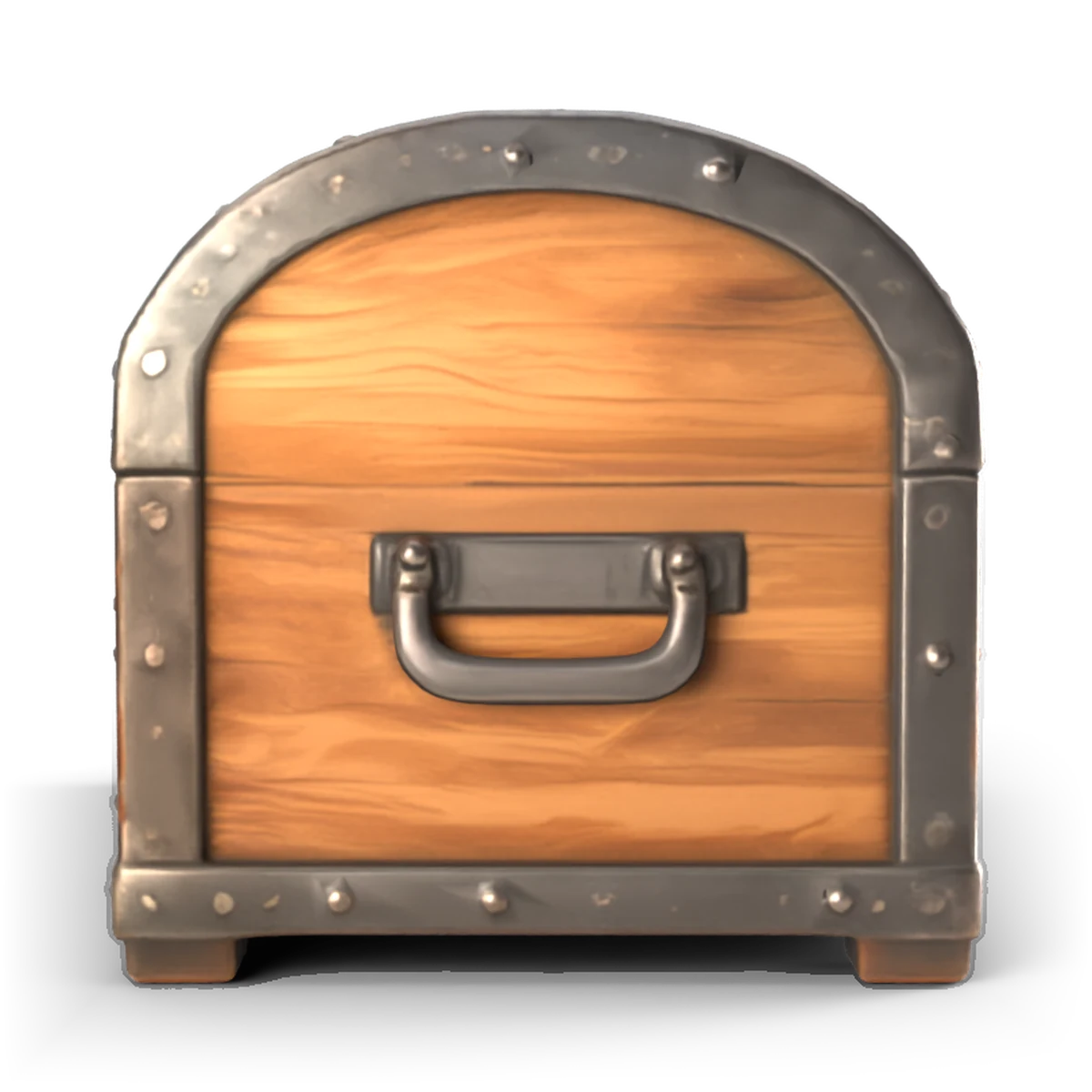 Old Treasure Chest 3D model (side)