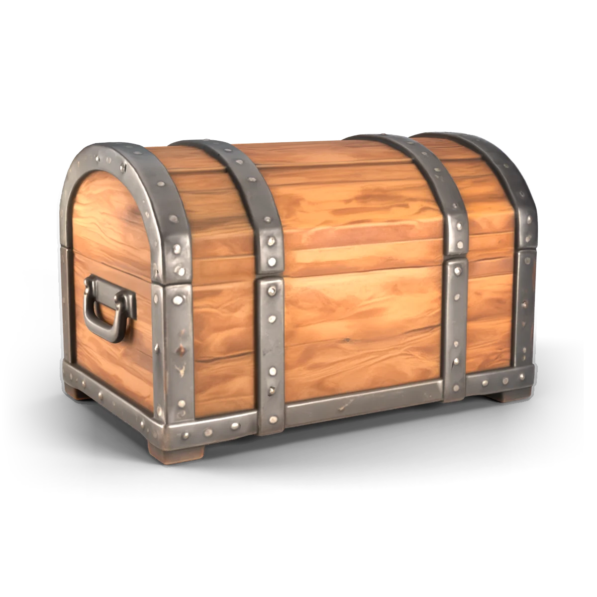 Old Treasure Chest 3D model (back angle)