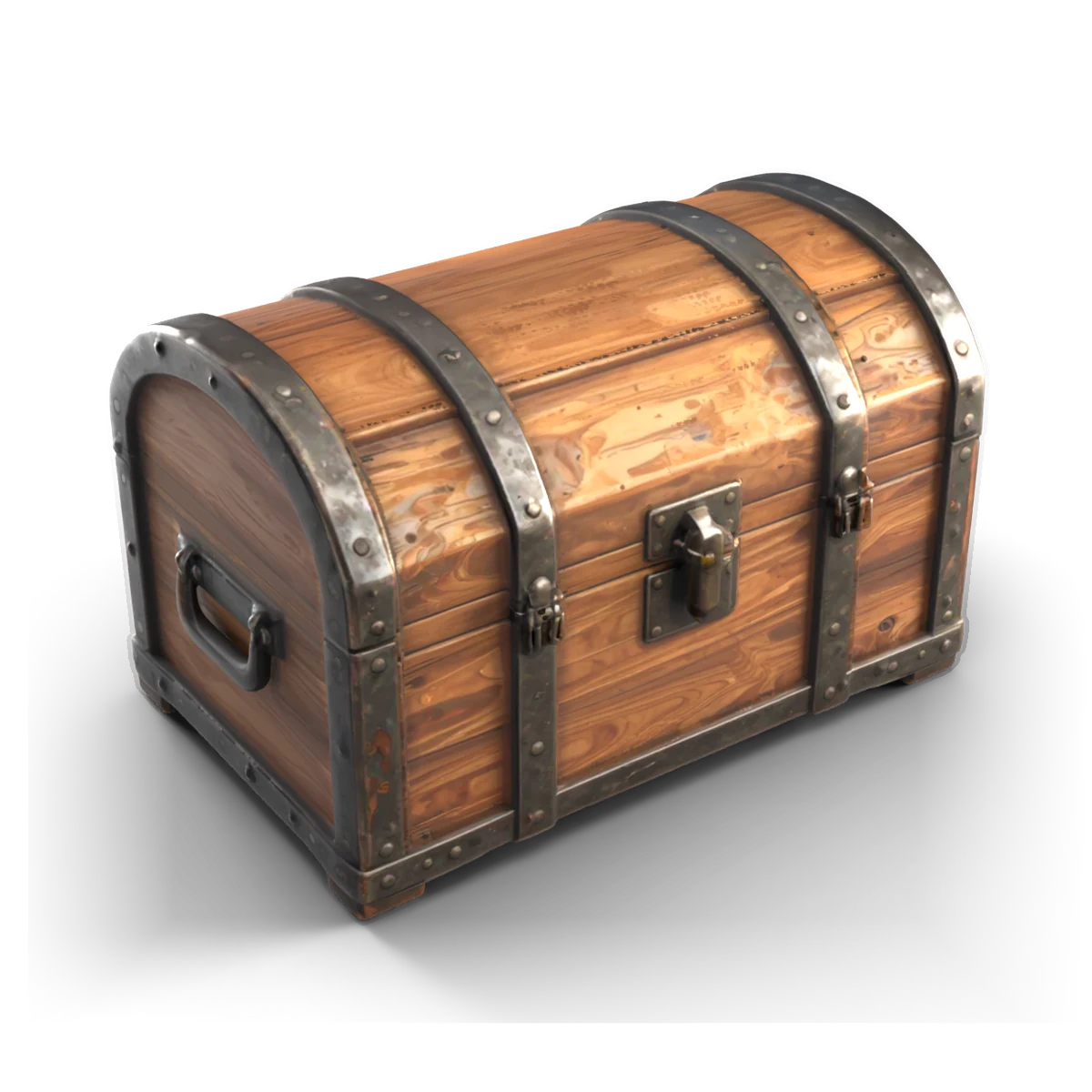 Old Treasure Chest 3D model (from above)